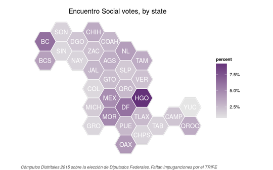 Map of Partido Encuentro Social
